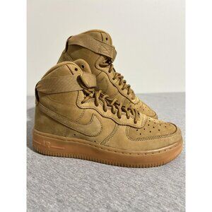 Nike Air Force 1 High Shoes Mens Size 11 Brown Suede Gum Sole Athletic Sneaker